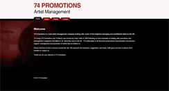 Desktop Screenshot of 74promotions.com